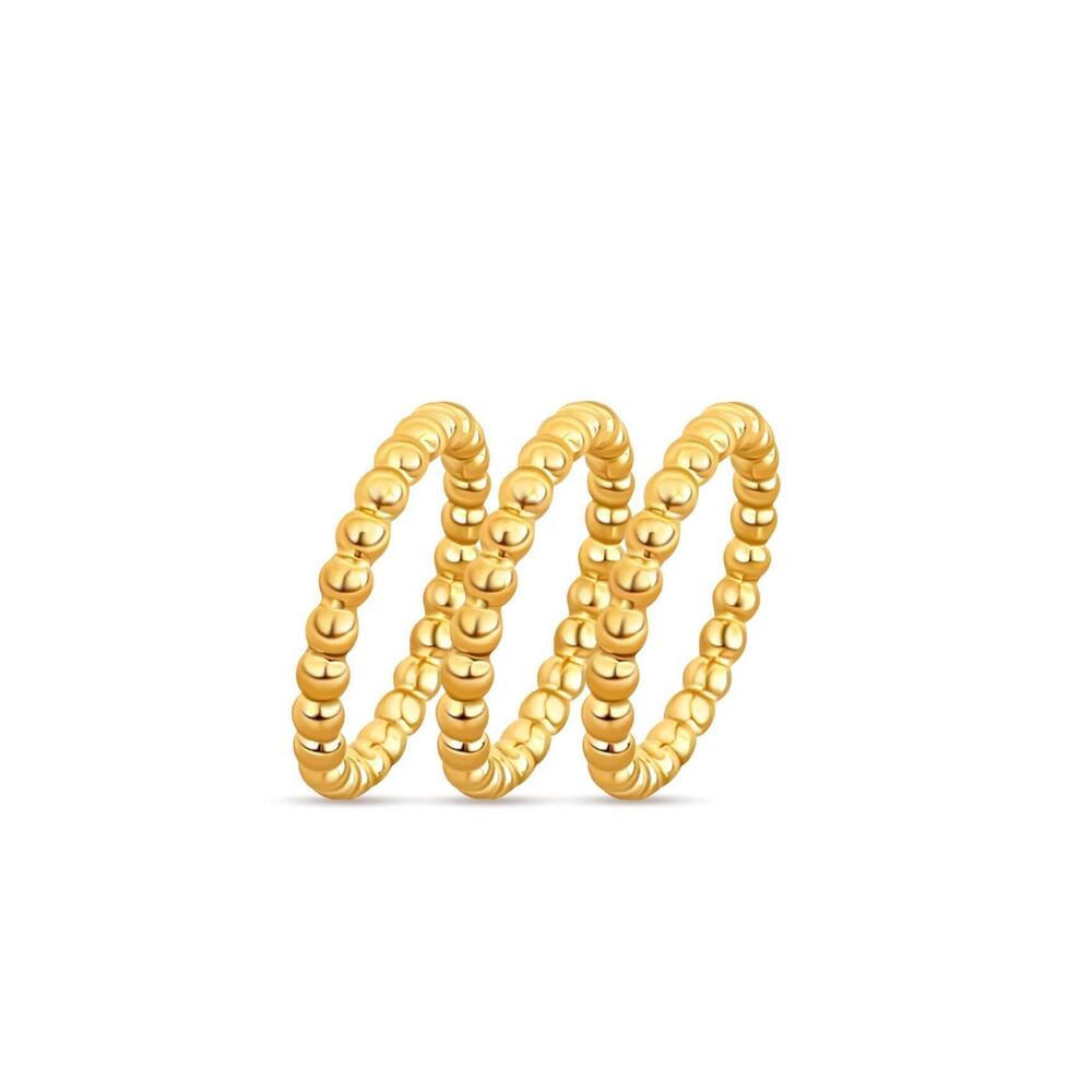 NEW ELLIE VAIL women's lucia beaded triple ring bracelet in gold